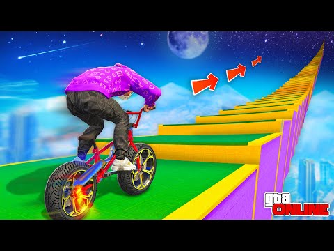 КАК ДАЛЕКО ЧИТЕРСКИЙ ТУРБО-BMX СМОЖЕТ ЗАБРАТЬСЯ ПО СТУПЕНЬКАМ ЛЕСТНИЦЫ В КОСМОС? ЭКСПЕРИМЕНТЫ ГТА 5